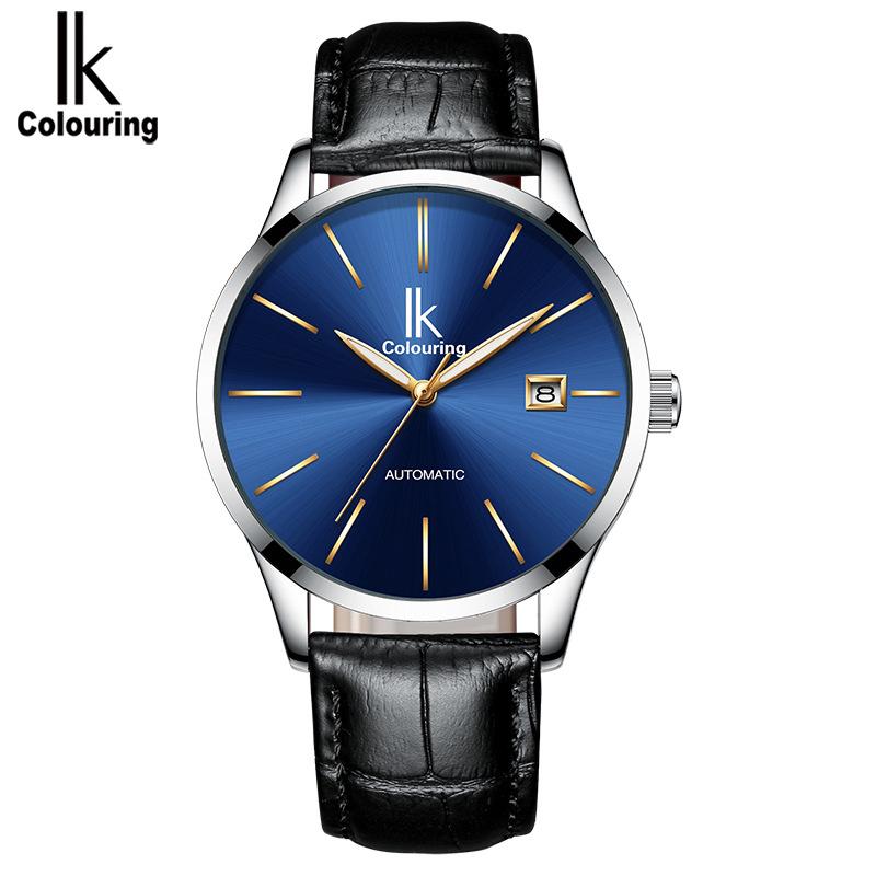 Wristwatches IK Colouring Luxury Watch Men Automatic Watches For Leather Strap Calendar Waterproof Mechanical Wristwatch Gift, Silver
Wristwatches IK Colouring Luxury Watch Men Automatic Watches For Leather Strap Calendar Waterproof Mechanical Wristwatch Gift, Silver
