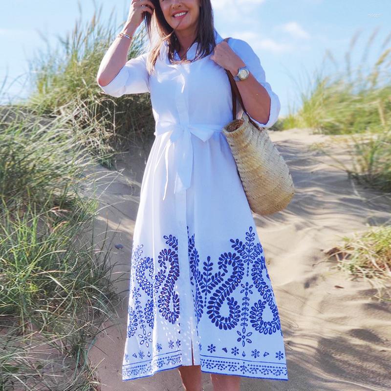 Casual Dresses Elegant Boho High Waist Loose Vestidos Vintage Floral Embroidery Autumn 2023 Half Sleeve Lapel Dress For Women, Blue
Casual Dresses Elegant Boho High Waist Loose Vestidos Vintage Floral Embroidery Autumn 2023 Half Sleeve Lapel Dress For Women, Blue