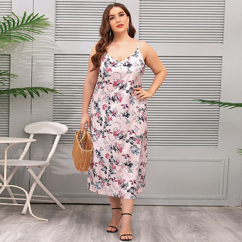 Plus size Dresses Summer Sleepwear Dress Women V Neck Sleeveless Floral Print Strap Backless Sexy Dress Plus Size Maxi Women's Home Clothes 230203, Pink
Plus size Dresses Summer Sleepwear Dress Women V Neck Sleeveless Floral Print Strap Backless Sexy Dress Plus Size Maxi Women's Home Clothes 230203, Pink