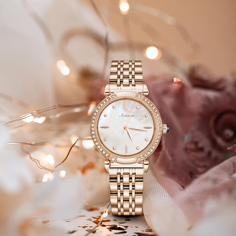 Wristwatches NEKTOM Top Brand Watch 2023 Woman Luxury Fashion Ladies Quartz Full Stainless Steel Clock Waterproof Watches, Diamond pink
Wristwatches NEKTOM Top Brand Watch 2023 Woman Luxury Fashion Ladies Quartz Full Stainless Steel Clock Waterproof Watches, Diamond pink