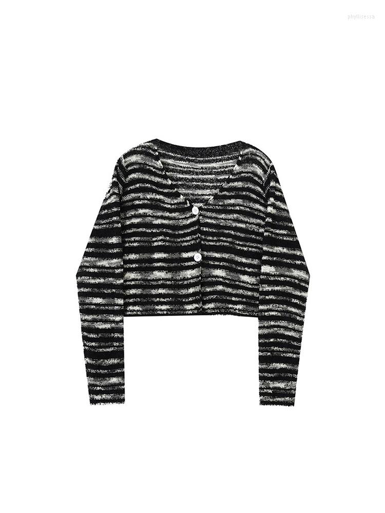 Women' Knits Vintage Contrast Color Striped Women Autumn Winter Knitwear Baggy Long Sleeve V-neck Office Lady Classic Knit Cardigan Sweater, Black
Women' Knits Vintage Contrast Color Striped Women Autumn Winter Knitwear Baggy Long Sleeve V-neck Office Lady Classic Knit Cardigan Sweater, Black