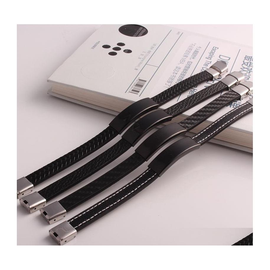 Charm Bracelets Fashion Jewelry Stainless Steel Pu Leather Bracelet For Men Women Drop Delivery Dhdkb
Charm Bracelets Fashion Jewelry Stainless Steel Pu Leather Bracelet For Men Women Drop Delivery Dhdkb