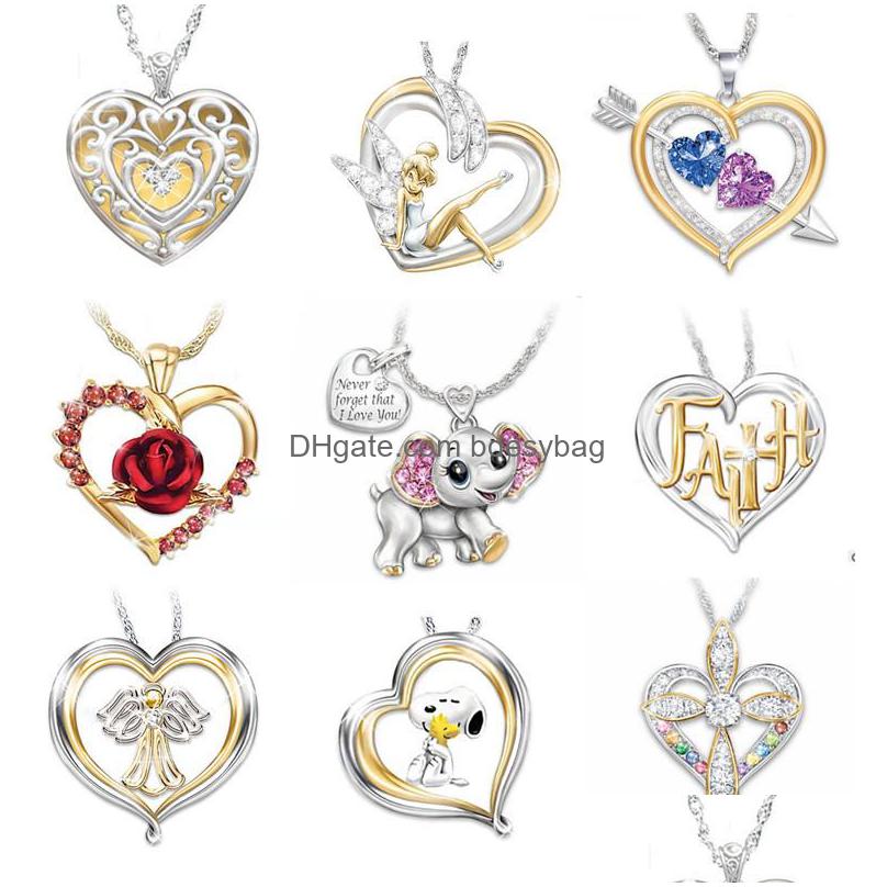 Pendant Necklaces 9Pcs/Set Fashion Sier Plated Love Wish Heart Series Combination Suit Elephant Gem Necklace For Children Gifts Drop Dhypg
Pendant Necklaces 9Pcs/Set Fashion Sier Plated Love Wish Heart Series Combination Suit Elephant Gem Necklace For Children Gifts Drop Dhypg