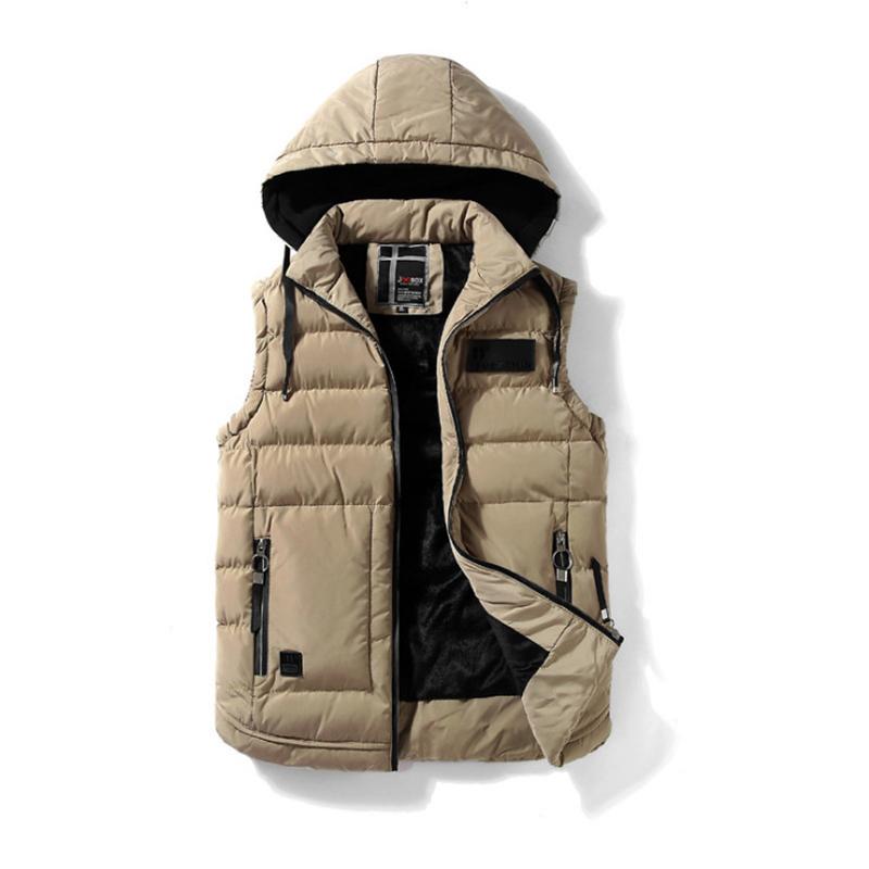 Men's Vests Fad Autumn Winter Casual Hooded Cotton Mens Jacket Sleeveless Vest Fashion Thicken Khaki Male Waistcoat Zippers Coat, Black
Men's Vests Fad Autumn Winter Casual Hooded Cotton Mens Jacket Sleeveless Vest Fashion Thicken Khaki Male Waistcoat Zippers Coat, Black