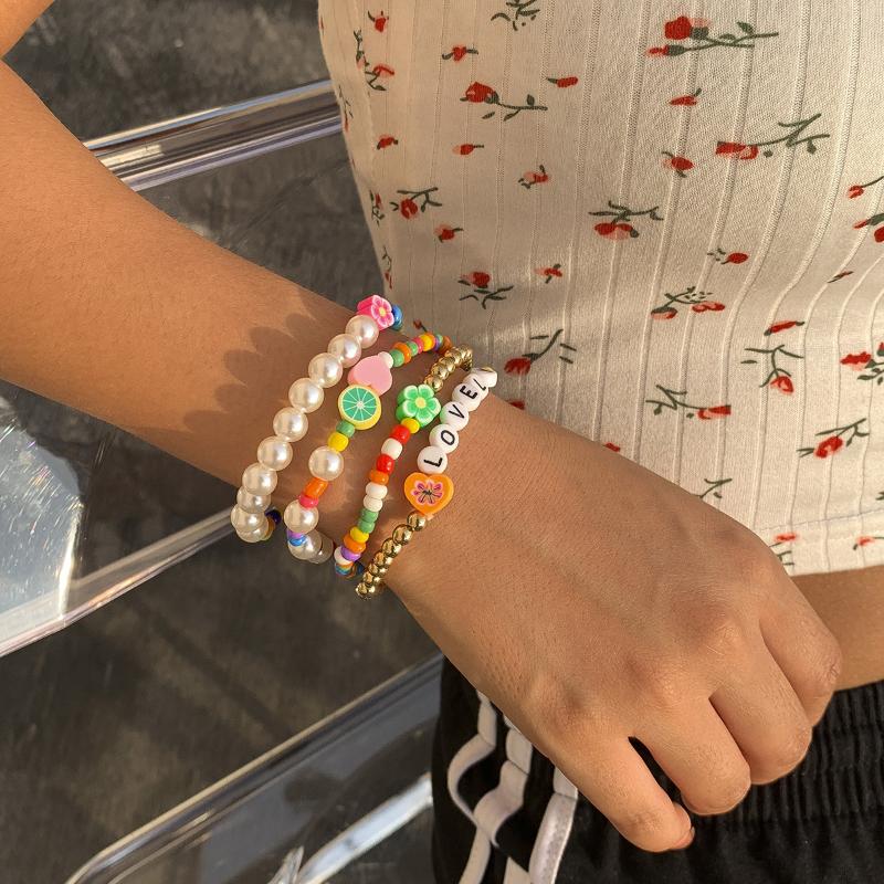 Link Bracelets Chain 4Pcs/Set Beach Bohemian Clay Beaded Jewelry Vintage Pearl Charm For Women GiftLink
Link Bracelets Chain 4Pcs/Set Beach Bohemian Clay Beaded Jewelry Vintage Pearl Charm For Women GiftLink