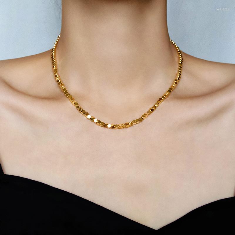 Choker Fresh Female Stainless Steel Necklaces Small Cubes Gold Plated Chain For Women Gift Jewellry
Choker Fresh Female Stainless Steel Necklaces Small Cubes Gold Plated Chain For Women Gift Jewellry