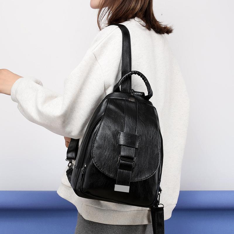 Backpack 2023 Women's Shoulder Bag Fashion Soft Leather Travel Anti-theft Retro Ladies Multifunctional Portable, Black
Backpack 2023 Women's Shoulder Bag Fashion Soft Leather Travel Anti-theft Retro Ladies Multifunctional Portable, Black