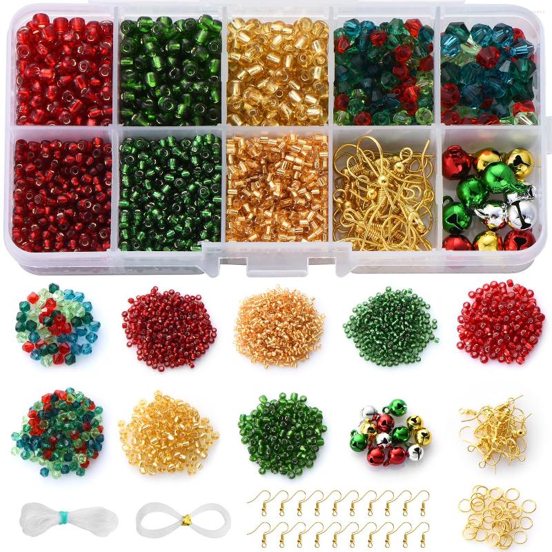 Beads 3578Pcs Red/Green/Gold Glass Seed Box Set Alloy Hooks Circles Bells Crystal Bicone For DIY Christmas Ornament Gifts
Beads 3578Pcs Red/Green/Gold Glass Seed Box Set Alloy Hooks Circles Bells Crystal Bicone For DIY Christmas Ornament Gifts