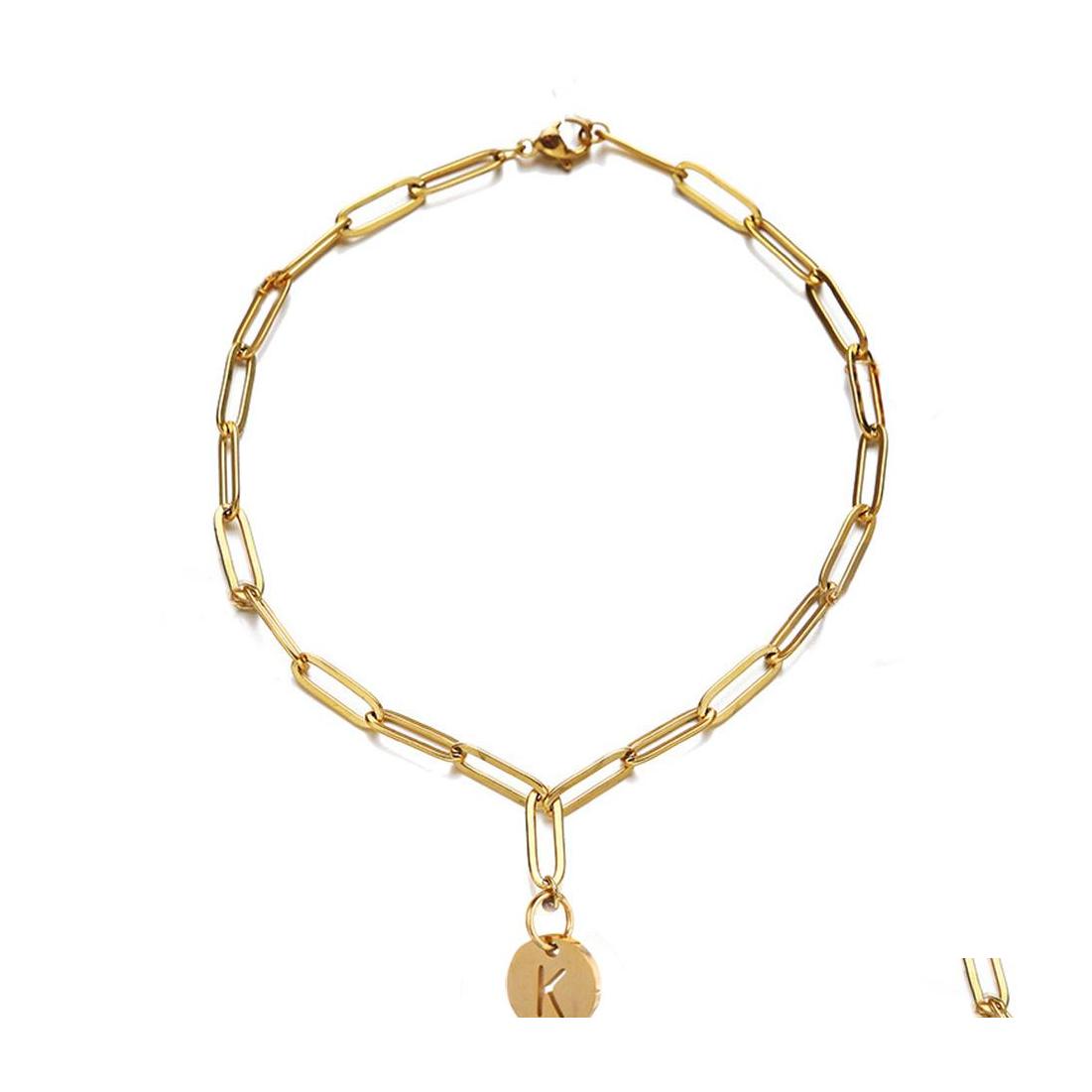 Link Chain Clip Initial Bracelet Stainless Steel Gold Plated Blue Eye Charm Bracelets Bangles For Women Drop Delivery Jewelry Otzcx
Link Chain Clip Initial Bracelet Stainless Steel Gold Plated Blue Eye Charm Bracelets Bangles For Women Drop Delivery Jewelry Otzcx