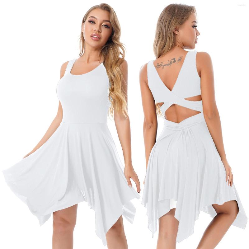 Stage Wear Womens Ladies Dance Competition Prom Dress Asymmetrical Hem Leotard Party Sleeveless Cross Back Dresses Dancewear, Black
Stage Wear Womens Ladies Dance Competition Prom Dress Asymmetrical Hem Leotard Party Sleeveless Cross Back Dresses Dancewear, Black