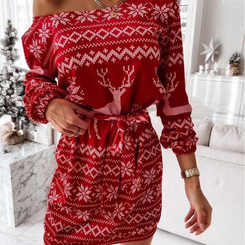 Casual Dresses Fashion Christmas Dress Slanted Shoulder Pullover Tie High Waist Skirt For Women Clothing White, Red
Casual Dresses Fashion Christmas Dress Slanted Shoulder Pullover Tie High Waist Skirt For Women Clothing White, Red