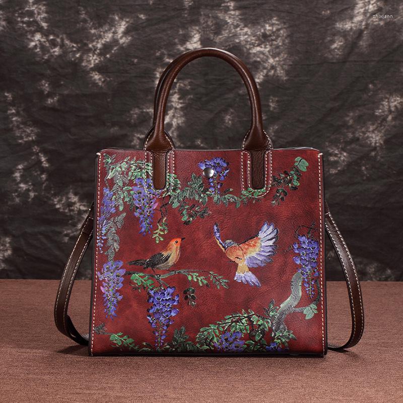 Evening Bags Vintage High Quality Genuine Leather Handmade Embossing Cowhide Women's Backpack Leisure Ancient Shoulder
Evening Bags Vintage High Quality Genuine Leather Handmade Embossing Cowhide Women's Backpack Leisure Ancient Shoulder