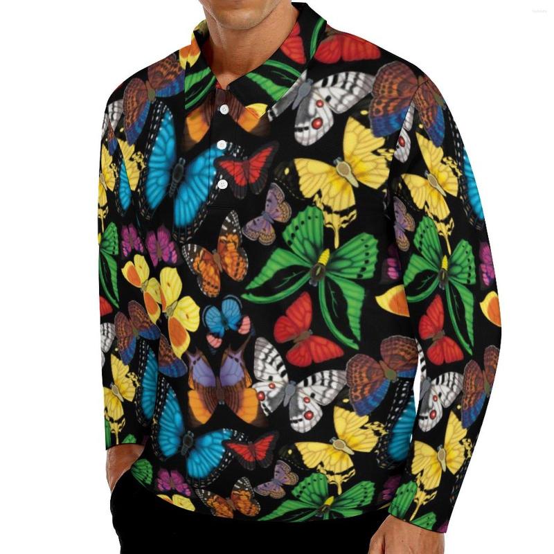 Men' Polos Colorful Butterfly Casual T-Shirts Cute Animal Print Long Sleeve Polo Shirts Turn-Down Collar Vintage Autumn Shirt Plus Size 5XL, Style-6
Men' Polos Colorful Butterfly Casual T-Shirts Cute Animal Print Long Sleeve Polo Shirts Turn-Down Collar Vintage Autumn Shirt Plus Size 5XL, Style-6