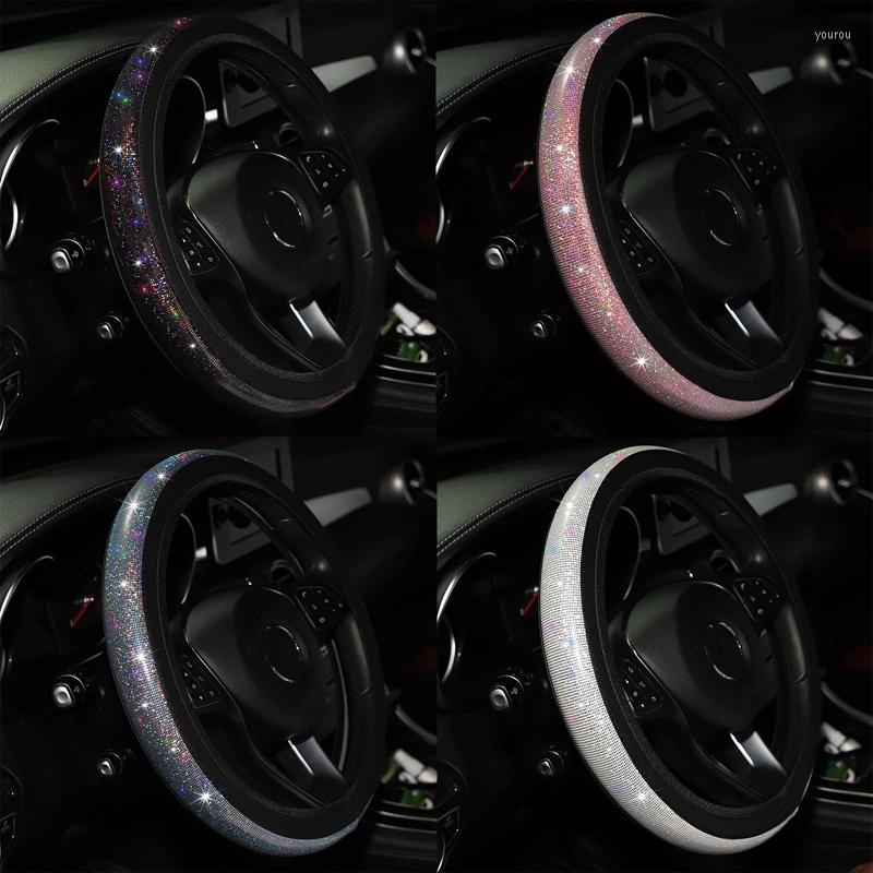 Steering Wheel Covers 38mm Universal Car Cover PU Leather Rhinestones Crystal Steering-wheel Styling Auto Accessories
Steering Wheel Covers 38mm Universal Car Cover PU Leather Rhinestones Crystal Steering-wheel Styling Auto Accessories