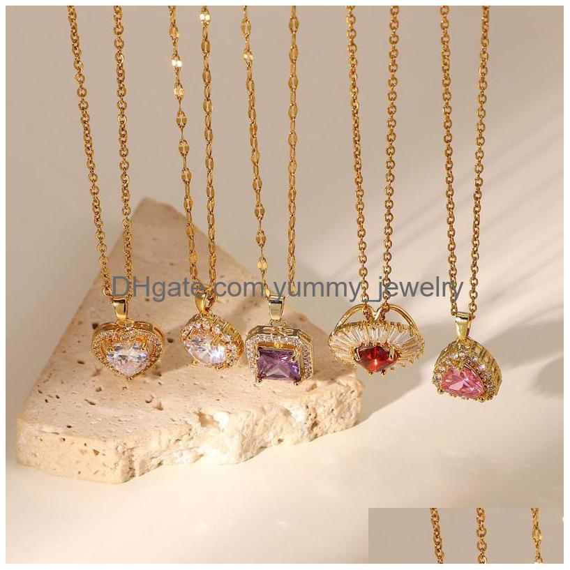Pendant Necklaces Zircon Chain Purple Square Dainty Necklace For Women Geometric Plated Gold Stainless Steel Accessories Vintage Dro Dhnfa
Pendant Necklaces Zircon Chain Purple Square Dainty Necklace For Women Geometric Plated Gold Stainless Steel Accessories Vintage Dro Dhnfa
