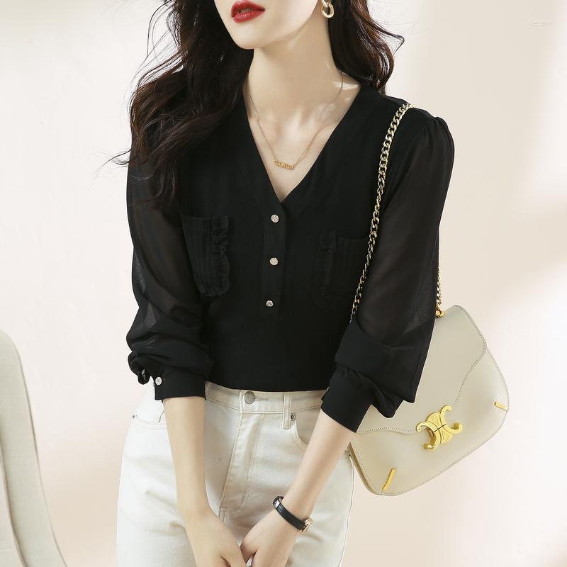 Women' Blouses Fashion Casual Women' Knitted Ladies Shirts Blusas Mujer 2023 Spring Autumn Long Sleeve Causal Tops, Black
Women' Blouses Fashion Casual Women' Knitted Ladies Shirts Blusas Mujer 2023 Spring Autumn Long Sleeve Causal Tops, Black