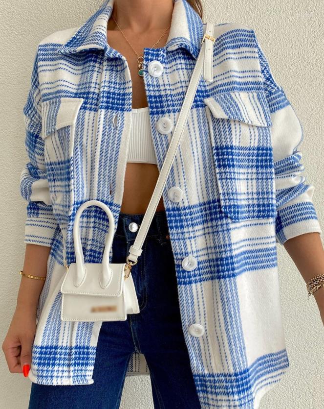 Women' Jackets Jacket Women Fashion Plaid Print Button Front Pocket Design Turn-Down Collar Long Sleeve Daily Shacket Autumn 2023
Women' Jackets Jacket Women Fashion Plaid Print Button Front Pocket Design Turn-Down Collar Long Sleeve Daily Shacket Autumn 2023