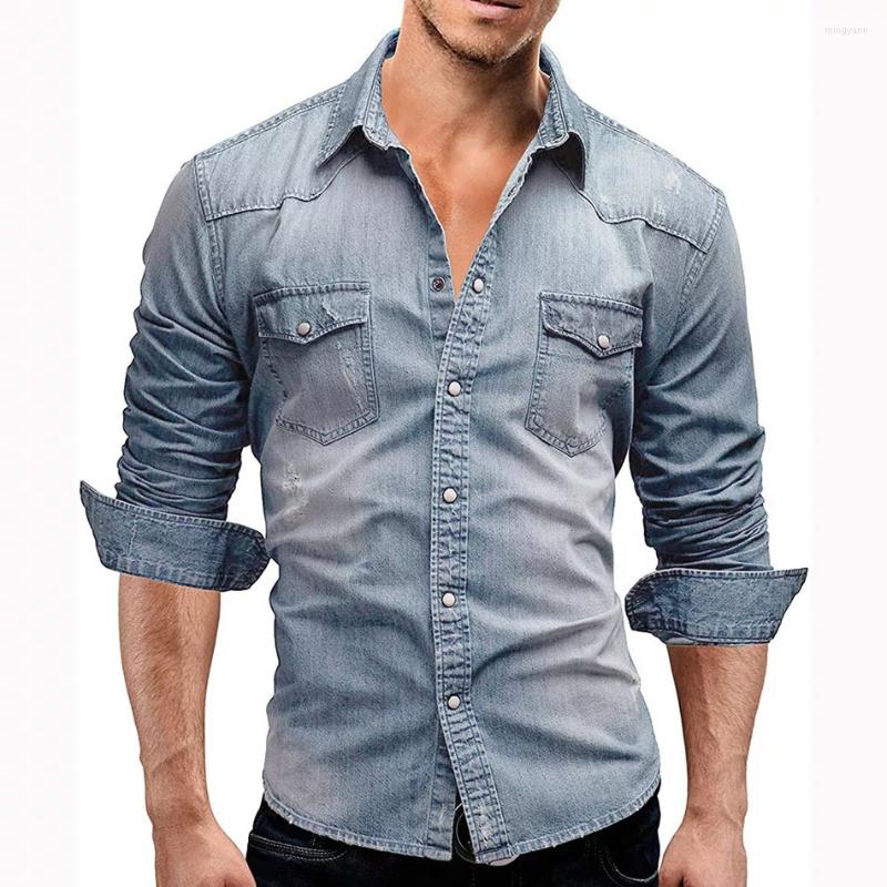 Men's Casual Shirts Shirt Men Cotton Jeans Fashion Autumn Slim Long Sleeve Cowboy Stylish Wash Fit Tops Asian Size 3XL, Light blue
Men's Casual Shirts Shirt Men Cotton Jeans Fashion Autumn Slim Long Sleeve Cowboy Stylish Wash Fit Tops Asian Size 3XL, Light blue
