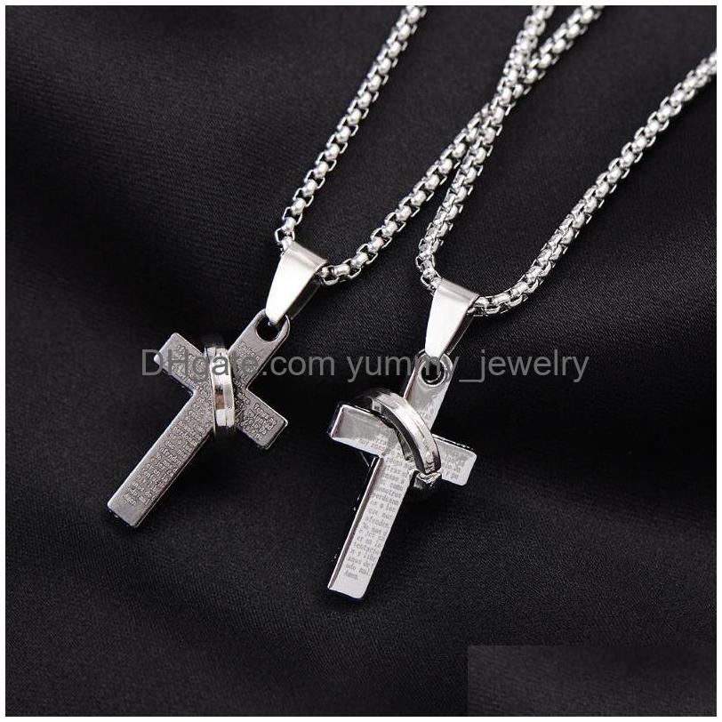 Pendant Necklaces Simple Cross With Circle Black Sliver Stainless Steel Chain Necklace For Men Women Cool Jewelry Drop Delivery Penda Dh5Vx
Pendant Necklaces Simple Cross With Circle Black Sliver Stainless Steel Chain Necklace For Men Women Cool Jewelry Drop Delivery Penda Dh5Vx