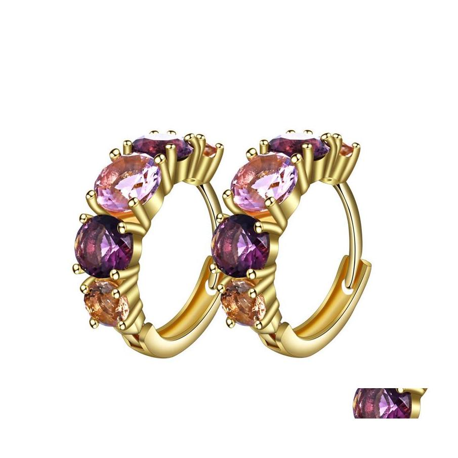 Hoop Huggie Fashion Earrings For Women Gold Color Plated With Pink Purple Zircon Crystal Statement Jewelry High Quality Drop Delive Otisz
Hoop Huggie Fashion Earrings For Women Gold Color Plated With Pink Purple Zircon Crystal Statement Jewelry High Quality Drop Delive Otisz