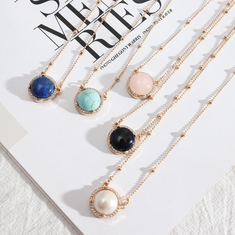 Pendant Necklaces 17mm Round Lapis Lazuli Pearl Kallaite Rose Natural Stone Quartz Gold Chain Geometric Accessories JewelryPendant
Pendant Necklaces 17mm Round Lapis Lazuli Pearl Kallaite Rose Natural Stone Quartz Gold Chain Geometric Accessories JewelryPendant