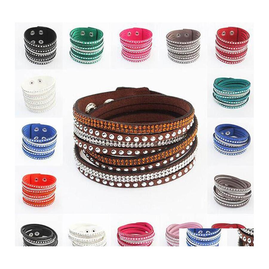 Link Chain Selling Rhinestone Crystal Mtilayer Bracelets Bangles Flannel Leather Wrap Bracelet Wristbands For Women Snap Button Jew Otgiv
Link Chain Selling Rhinestone Crystal Mtilayer Bracelets Bangles Flannel Leather Wrap Bracelet Wristbands For Women Snap Button Jew Otgiv