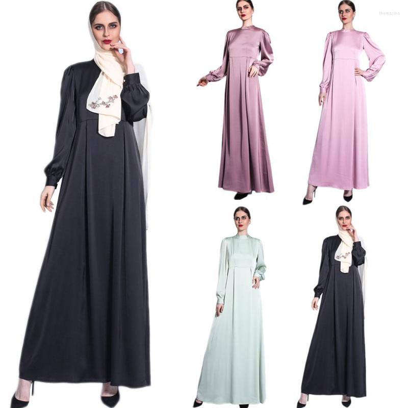 Ethnic Clothing Muslim Satin Women Arabic Abaya Islamic Ramadan Long Dress Middle East Dubai Maxi Robe Gown Elegant Kaftan Flare Sleeve
Ethnic Clothing Muslim Satin Women Arabic Abaya Islamic Ramadan Long Dress Middle East Dubai Maxi Robe Gown Elegant Kaftan Flare Sleeve