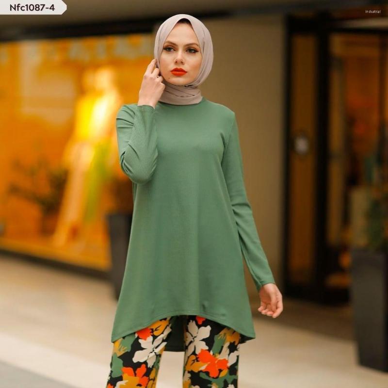 Ethnic Clothing Malaysia Islam Arrival Women 2Pcs Arab Muslim Turkey Female Outfit Fashion Solid Round Collar Top Loose Casual Trousers
Ethnic Clothing Malaysia Islam Arrival Women 2Pcs Arab Muslim Turkey Female Outfit Fashion Solid Round Collar Top Loose Casual Trousers