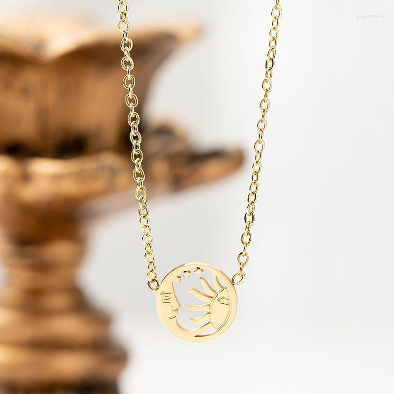 Choker Chokers Stainless Steel Sun Moon Necklace For Women Luck Tarot Necklaces Gold Chain Vintage Jewelry Gift BijouxChokers Pear22
Choker Chokers Stainless Steel Sun Moon Necklace For Women Luck Tarot Necklaces Gold Chain Vintage Jewelry Gift BijouxChokers Pear22
