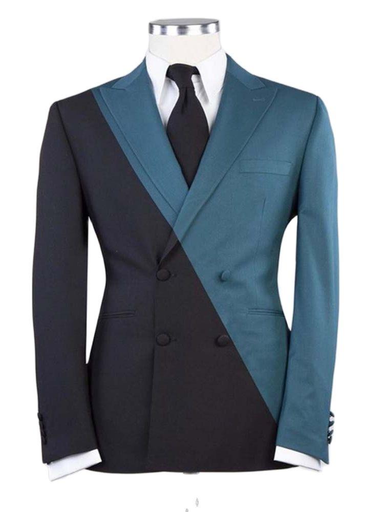 Men's Suits & Blazers Fashion Men 2-color Stitching Black Blue Coat Blazer Business 2Pcs Sets Wedding Man Costume Jacket Pants Tie, Picture shown
Men's Suits & Blazers Fashion Men 2-color Stitching Black Blue Coat Blazer Business 2Pcs Sets Wedding Man Costume Jacket Pants Tie, Picture shown