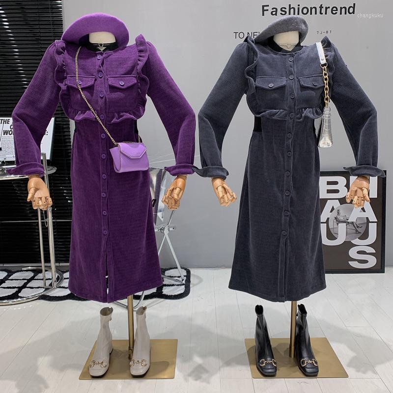 Casual Dresses In Women' Clothing 2023 Winter Vintage Corduroy Long Sleeve Ruffles Slit Purple Dress Vestidos Elegantes Para Mujer, Black
Casual Dresses In Women' Clothing 2023 Winter Vintage Corduroy Long Sleeve Ruffles Slit Purple Dress Vestidos Elegantes Para Mujer, Black