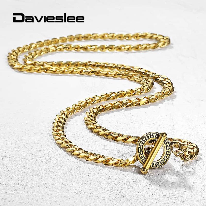 Chains 5/6mm Stainless Steel Necklace For Men Women Gold Silver Color Cuban Curb Cable Link Chain Toggle Clasp Jewelry 18"- 30" DTNS007
Chains 5/6mm Stainless Steel Necklace For Men Women Gold Silver Color Cuban Curb Cable Link Chain Toggle Clasp Jewelry 18"- 30" DTNS007