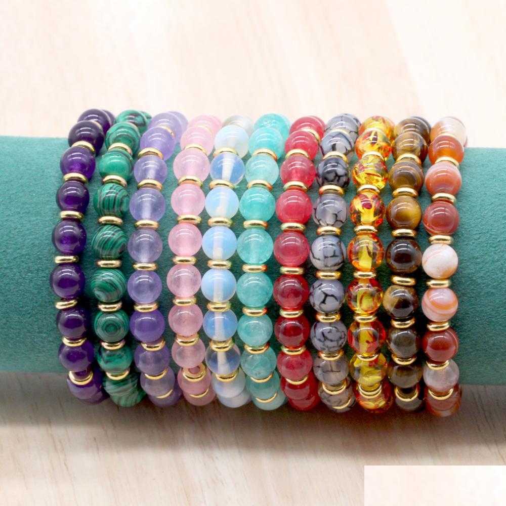 Beaded 8Mm Stone Agate Stretch Strand Bracelet Round Gemstone Bracelets Bangle For Women Girls Handmade Healing Stones Jewelry Adjus Dhcxb
Beaded 8Mm Stone Agate Stretch Strand Bracelet Round Gemstone Bracelets Bangle For Women Girls Handmade Healing Stones Jewelry Adjus Dhcxb