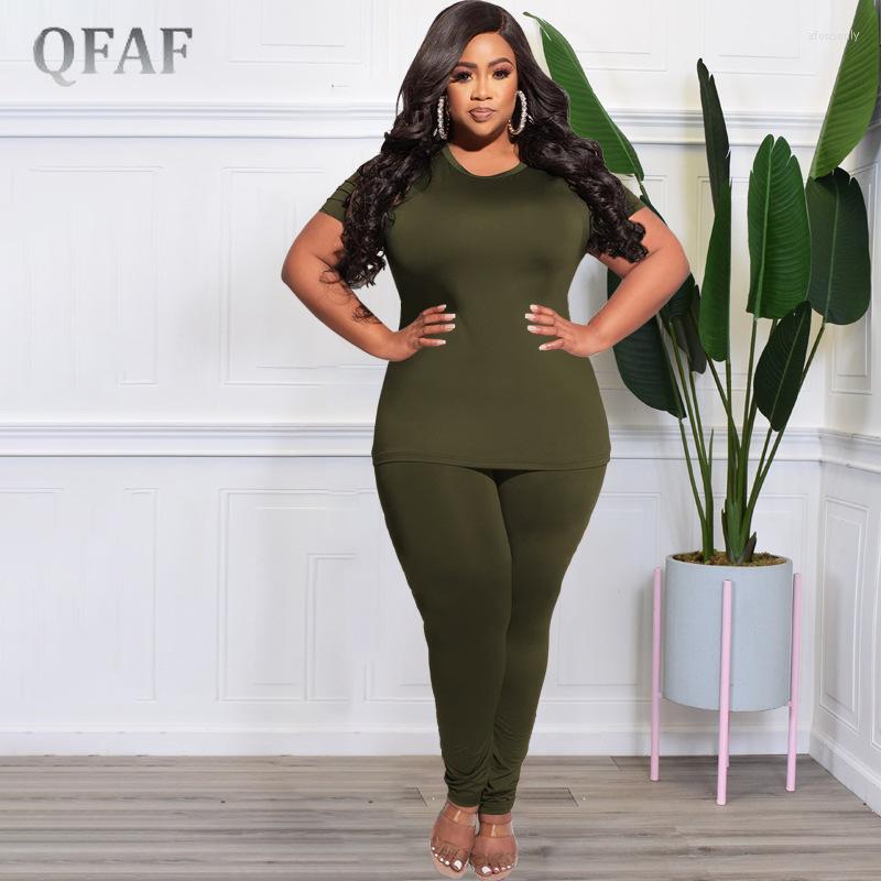 Tracksuits QFAF Elegant Plus Size Workout Women's Set Short Sleeve T-shirt And Legging Pants Suit 2023 Tracksuit Two 2 Piece Outfits, Black
Tracksuits QFAF Elegant Plus Size Workout Women's Set Short Sleeve T-shirt And Legging Pants Suit 2023 Tracksuit Two 2 Piece Outfits, Black