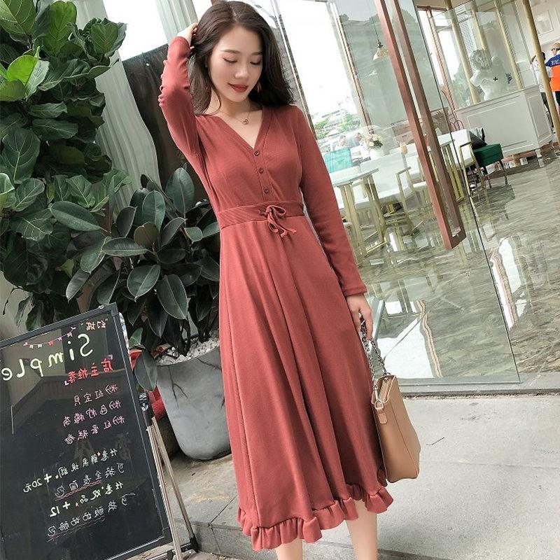 Casual Dresses Women' Spring Autumn Style Dress Button Solid Color Lace Up Long Sleeve Korean SS3789, Beige
Casual Dresses Women' Spring Autumn Style Dress Button Solid Color Lace Up Long Sleeve Korean SS3789, Beige