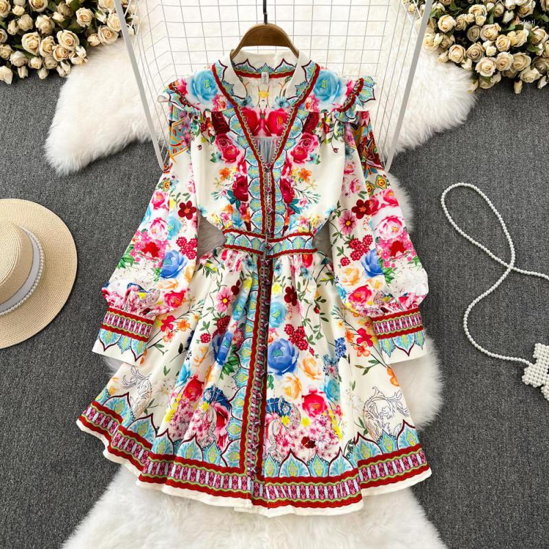 Casual Dresses Women Dress Elegant Autumn Retro Temperament Lantern Sleeve Collect Waist Hit Color Comfort Single Breasted V-neck, Beige
Casual Dresses Women Dress Elegant Autumn Retro Temperament Lantern Sleeve Collect Waist Hit Color Comfort Single Breasted V-neck, Beige