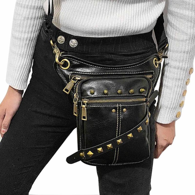 Waist Bags Unisex Steampunk Bag Gothic Retro Motorcycle Leather Goth Shoulder Packs, Picture shown
Waist Bags Unisex Steampunk Bag Gothic Retro Motorcycle Leather Goth Shoulder Packs, Picture shown