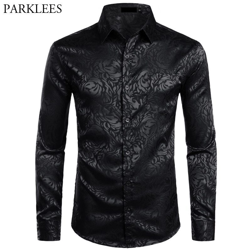 Men's Casual Shirts Floral Black Dress Stylish Long Sleeve Steampunk Men Party Club Bar Social Male Chemise Homme 230202, Khaki rose
Men's Casual Shirts Floral Black Dress Stylish Long Sleeve Steampunk Men Party Club Bar Social Male Chemise Homme 230202, Khaki rose