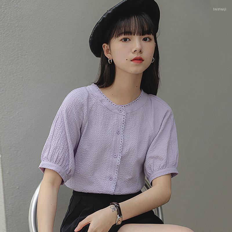 Women' Blouses BETHQUENOY Frilled Trim Round Neck Cotton Shirts Tops Women Camisas De Mujer Button Up Casual Shirt Woman Bluzki Damskie, White
Women' Blouses BETHQUENOY Frilled Trim Round Neck Cotton Shirts Tops Women Camisas De Mujer Button Up Casual Shirt Woman Bluzki Damskie, White