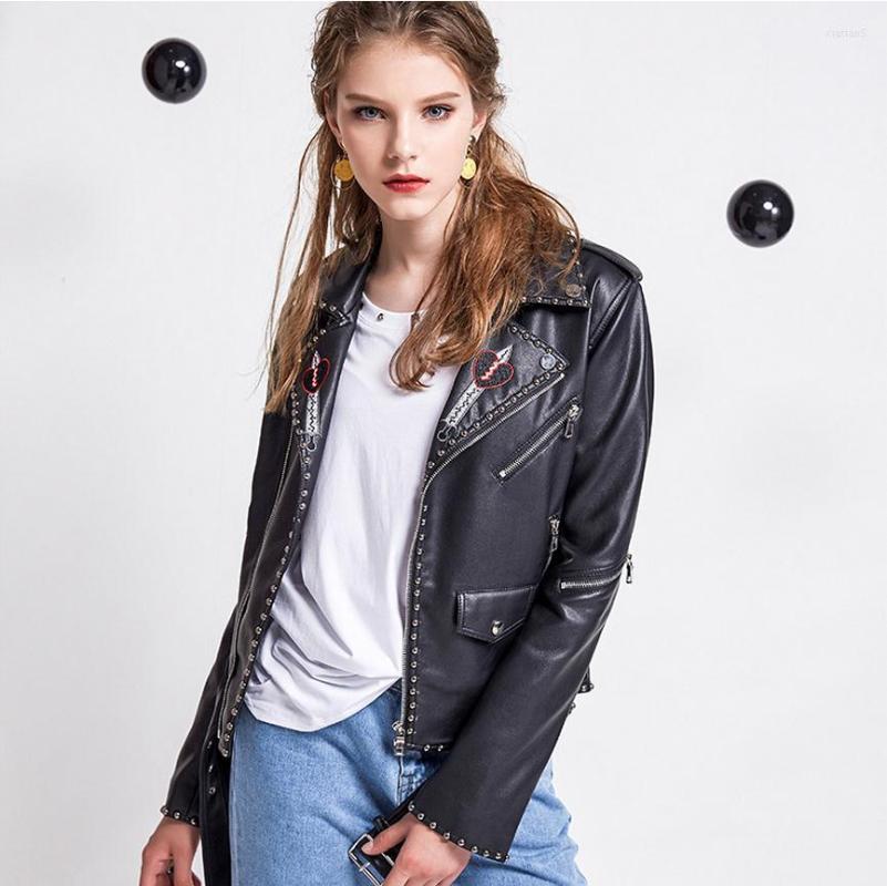 Women' Jackets 2023 Autumn Fashion Brand Good Quality Rivet Beading Leather Jacket Ladies Street Style Zipper Short PU Wj1084, Black
Women' Jackets 2023 Autumn Fashion Brand Good Quality Rivet Beading Leather Jacket Ladies Street Style Zipper Short PU Wj1084, Black