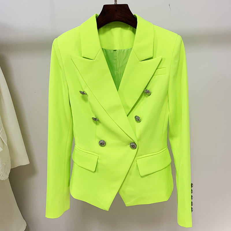 Women's Suits Blazers HIGH QUALITY est 2023 Designer Jacket Classic Slim Fit Double Breasted Lion Buttons Blazer Fluorescent Yellow 230203, Fluorescein
Women's Suits Blazers HIGH QUALITY est 2023 Designer Jacket Classic Slim Fit Double Breasted Lion Buttons Blazer Fluorescent Yellow 230203, Fluorescein