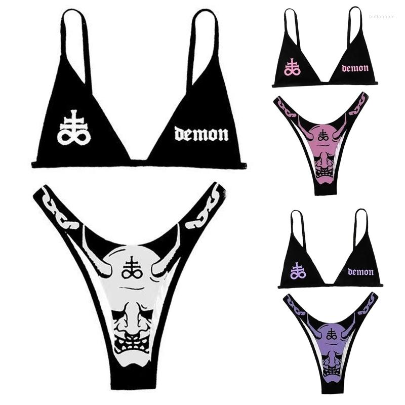 Women's Swimwear Woman Swimsuit Sexy Bikini Beachwear Punk Style Two Piece Bathing Suit, Black
Women's Swimwear Woman Swimsuit Sexy Bikini Beachwear Punk Style Two Piece Bathing Suit, Black