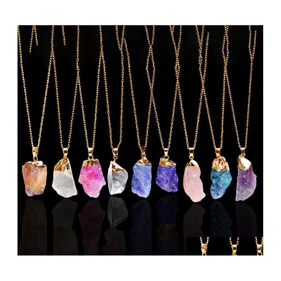 Pendant Necklaces Crystal Quartz Healing Point Chakra Bead Natural Gemstone Necklace Original Women Men Jewelry Plated Gold Chains S Dhuau
Pendant Necklaces Crystal Quartz Healing Point Chakra Bead Natural Gemstone Necklace Original Women Men Jewelry Plated Gold Chains S Dhuau