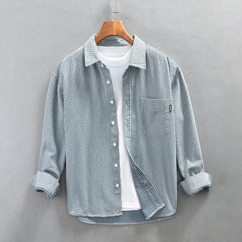 Men's Casual Shirts Spring Men's Loose Striped Long Sleeve Shirt Vintage Comfort Business Simple Cotton High Quality Tops For Man, Blue
Men's Casual Shirts Spring Men's Loose Striped Long Sleeve Shirt Vintage Comfort Business Simple Cotton High Quality Tops For Man, Blue
