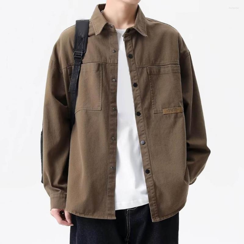 Men's Casual Shirts Shirt Outerwear Long Sleeves Lightweight Spring Men Solid Color Colorfast Coat Daily Clothing, Black
Men's Casual Shirts Shirt Outerwear Long Sleeves Lightweight Spring Men Solid Color Colorfast Coat Daily Clothing, Black