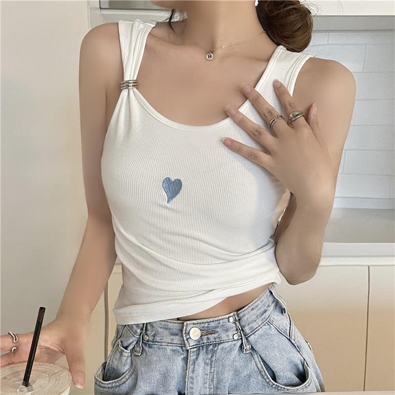 Women's Tanks & Camis YINGDINGST Women T-shirt Sexy Sleeveless Camisole Embroidery Ladies Tank Top Elastic Rib-Knit Streetwear Solid Tops, Grey
Women's Tanks & Camis YINGDINGST Women T-shirt Sexy Sleeveless Camisole Embroidery Ladies Tank Top Elastic Rib-Knit Streetwear Solid Tops, Grey