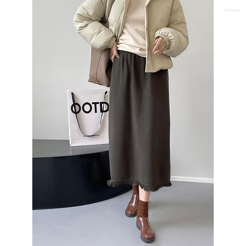 Skirts Women's Knit Fringe Skirt Fashion Simple High Waist Slit Female Loose Solid Quality A-Line Long For Woman, Beige
Skirts Women's Knit Fringe Skirt Fashion Simple High Waist Slit Female Loose Solid Quality A-Line Long For Woman, Beige