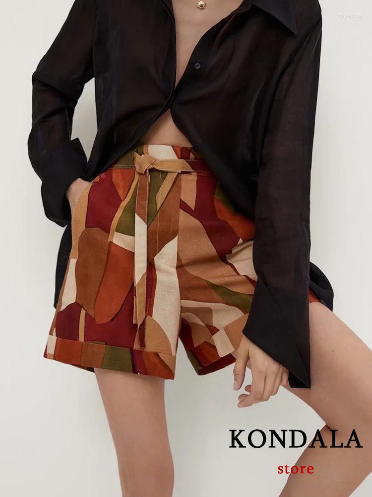 Women' Shorts KONDALA Vintage Geometric Print Women High Waist Sashes Wide Leg Short Pants Office Lady Fashion 2023, Picture shown
Women' Shorts KONDALA Vintage Geometric Print Women High Waist Sashes Wide Leg Short Pants Office Lady Fashion 2023, Picture shown