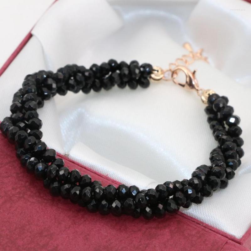 Link Bracelets Wholesale Price Black Natural Stone Beads Agat Onyx 2 4mm Abacus Faceted Multilayer 3 Rows Jewelry 7.5inch B2787
Link Bracelets Wholesale Price Black Natural Stone Beads Agat Onyx 2 4mm Abacus Faceted Multilayer 3 Rows Jewelry 7.5inch B2787