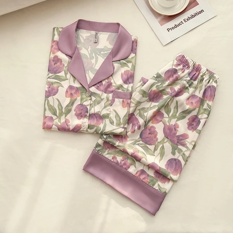 Women's Sleepwear Tulip Print Pajamas Sweet Casual Pajama Set 2023 Spring And Autumn Long Sleeve Suits Can Be Worn Out 230203, Beige
Women's Sleepwear Tulip Print Pajamas Sweet Casual Pajama Set 2023 Spring And Autumn Long Sleeve Suits Can Be Worn Out 230203, Beige